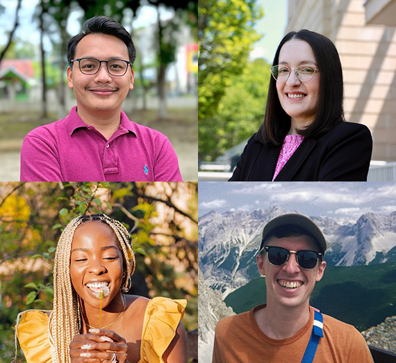 Étudiante de l'université Gonzaga Madison Rose en train d'encadrer un élève de collège